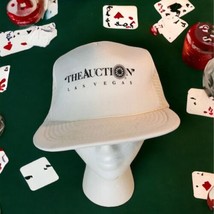 The Auction Las Vegas Vintage Gray White Meshback Trucker Hat Caps And S... - £18.42 GBP