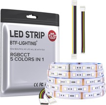 Btf-Lighting Rgbcct 5 Colors In 1 Led 5050Smd Rgbww Rgb+Dimmable Tunable Color - £33.25 GBP