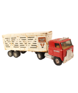 Vintage Ertl Livestock Van Pressed Steel Red USA International Semi and ... - $61.11 CAD