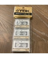 NEW TDK MICROCASSETTE MC 60 MINUTE 3-PACK AUDIO CASSETTE TAPES  SEALED P... - $226.18 MXN