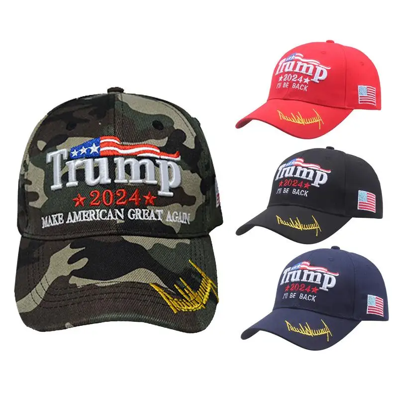 Trump 2024 Hats Cap Baseball Embroidery Camo USA Make Keep America Great Again - £10.52 GBP+