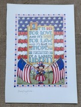 Mary Engelbreit Illustration Print Red White And Blue Liberty Magazine Pull Out - £7.65 GBP