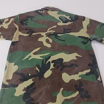 Men's Woodlands Camo Combat Field Shirt Jacket Long Sleeve Size Medium image 15