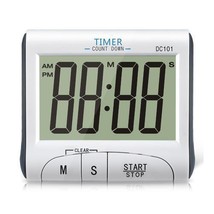Digital Clock &amp; Countdown Timer Large Screen Easy Operation Desk Top Wal... - $17.62