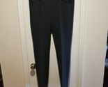 NYDJ Pants Womens Sz 14 Charcoal Gray Knit Faux Leather Trim Slimming Li... - $34.60