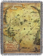 Northwest Warner Bros. The Hobbit, Middle Earth Woven Tapestry Throw, 48&quot; X 60&quot;. - £32.72 GBP