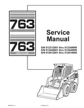 Bobcat - 763 HIGHFLOW Skid Steer Loader Technical Repair Manual SN512212001 - €7,81 EUR