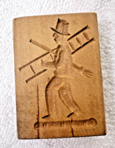 Hand Carved Cookie Butter Press Chimney Sweep 2 3/4 x 2 x 1/2 Primitive OLD - $264.63 MXN