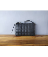 AllSaints Sheringham Quilt - Black Leather Purse Handbag Worldwide shipping - $3,641.48 MXN
