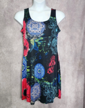 TANGO MANGO Floral Print Medallion Tank Dress Womens Size XL Pink Blue S... - $18.99