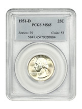 1951-D 25C PCGS MS65 - $76.39