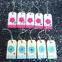 Set of 10 all occasion floral handmade gift tags - £8.14 GBP