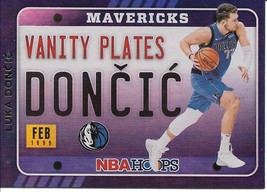 Basketball Card- Luka Doncic 2020-21 NBA Hoops #10 Vanity Plates Mavericks - £2.81 GBP