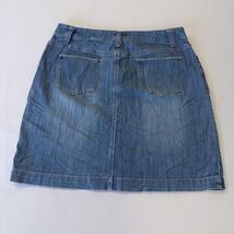 Merona RN#17730 Women's Blue Cotton Blend Stretch Denim Skirt Size 12 Waist 32" image 2