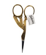 3 1/2 Inch Stork Embroidery Scissors Gold - $109.52 MXN
