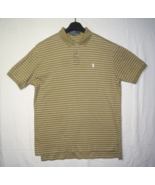 Polo Ralph Lauren Shirt Mens Small Brown Tan Striped size Large - $21.78