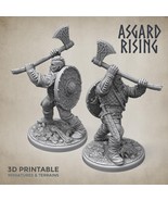 3D Printed Asgard Rising Midgard Viking Shieldman 28mm-32mm Ragnarok D&amp;D - $106.27 MXN+