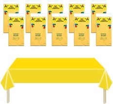 10 Pack Yellow Plastic Tablecloths for Rectangle Tables 54 x108 Inch Pla... - £27.53 GBP
