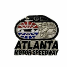 Atlanta Motor Speedway Georgia NASCAR Race Racing Enamel Lapel Hat Pin - £6.25 GBP