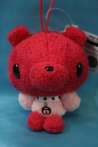 Taito Gloomy the Naughty Grizzly Sweets Bear Red Pink wines Plush Doll Charms - £31.96 GBP
