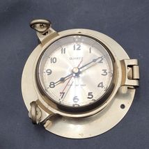Vintage Royal Mariner Nautical Brass Porthole Quartz Clock Boat Ship Off... - $54.44