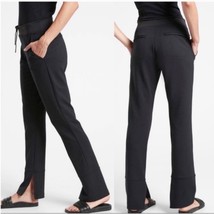 ATHLETA Black Hermosa Travel Commute Pants | Size Small Split Hem Yoga P... - $45.00
