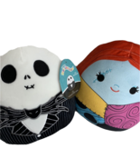 2 Disney Nightmare Before Christmas NBC 8 in Squishmallows Jack and Sall... - £26.46 GBP