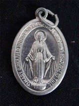 Vintage Mary Conceived Without Sin Religious Medallion Pendant - $14.84