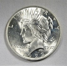 1923 Silver Peace Dollar UNC+ Coin AL758 - £46.14 GBP