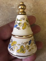 Vintage Oriental Perfume Hand Painted Floral Bottle Porcelain RARE  - $74.99