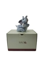 Nao by Lladro Elephant and Bird Don&#39;t tell anybody 1453 Porcelain W Box - £116.74 GBP