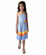 Jona Michelle Girls Sleeveless Sundress, Blue Stripe, 8 - €7,51 EUR