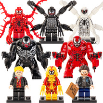 8pcs Venom Let There Be Carnage Cletus Kasady Eddie Brock Anti-Venom Minifigures - £16.41 GBP