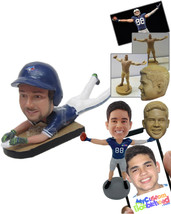 Personalized Bobblehead Male Baseball Player Sliding For The Win - Sports &amp; Hobb - £72.72 GBP