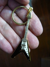 (M-304-C) GIBSON FLYING V Electric Guitar KEY ring CHAIN JEWELRY in 4 co... - £16.84 GBP