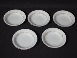 Vintage NORITAKE 5.5&quot; Dessert Bowl ROSEPOINT Floral Platinum Trim - Set ... - $31.05 CAD