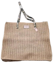 Victoria&#39;s Secret Limited Edition Natural Woven Tropical Floral Palm  Lo... - $19.95