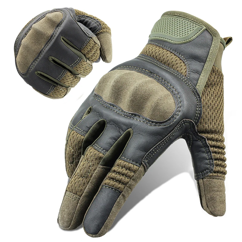 GPCROSS Touch screen PU Leather Motorcycle Gloves Protective Gear Motorbike Moto - £151.19 GBP