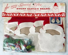 Vintage 1950s Santa Faces Kit-Stuff Santa&#39;s Beard With Gift Cards-Place Names - £75.62 GBP