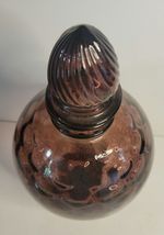 Purple Amethyst Vase with Stopper Coin Dot Honeycomb Pattern image 2