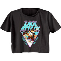 Saved by the Bell Zack Attack Women&#39;s Crop Top Summer 1993 Tour Graphic T-shirt - £20.20 GBP