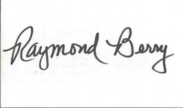 Raymond Berry Signed 3x5 Index Card Colts - £15.69 GBP