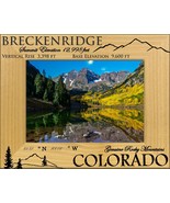 Breckenridge Colorado Laser Engraved Wood Picture Frame Landscape (5 x 7) - £24.26 GBP