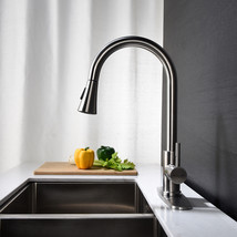 Kitchen Faucet with Pull Out Spraye, Stainless Steel - $87.75