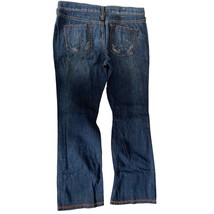 Mossimo Supply Juniors Size 13 Jeans Premium Bootcut Distressed Orange Thick Sti - £11.15 GBP