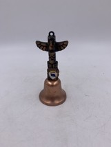 Copper Metal Bell Alaska Totem Pole State Souvenir - $14.70