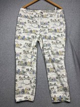 Talbots Jegging Crop Stretchy Jeans Womens Size 16 Fun Vaca Summer Unique Travel - £22.54 GBP