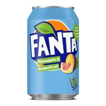 6 Cans of Fanta Pineapple &amp; Grapefruit Flavor Soft Drink Soda 330ml/11 oz Each - £25.99 GBP