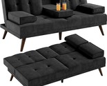 60&quot; Small Loveseat, 3 In 1 Cute Convertible Sofa Bed, Modern Futon Recli... - $444.99