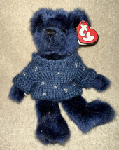 1993 TY Attic Treasures Dark Blue w/Silver Stars Sweater ORION Teddy Bear Plush - £7.78 GBP